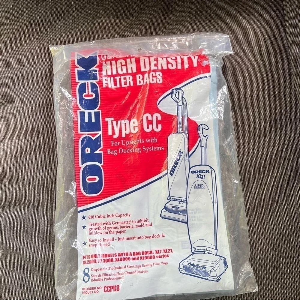 8 ct Oreck XL Type CC Upright Vacuum Cleaner Bags CCPK8 Celoc Hypo Allergenic